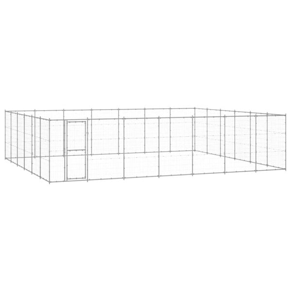 Berkfield Outdoor Dog Kennel Galvanised Steel 50.82 m�__