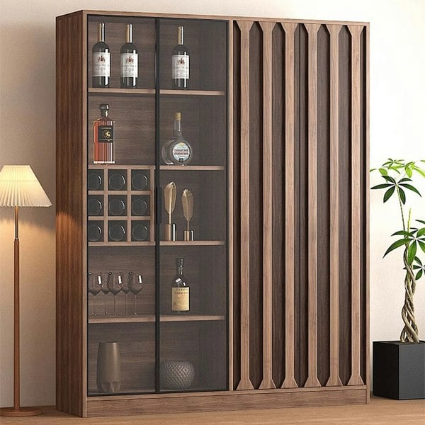 Dory Wine Cabinet, Solid Wood, More Sizes with sage green kitchen cabinets