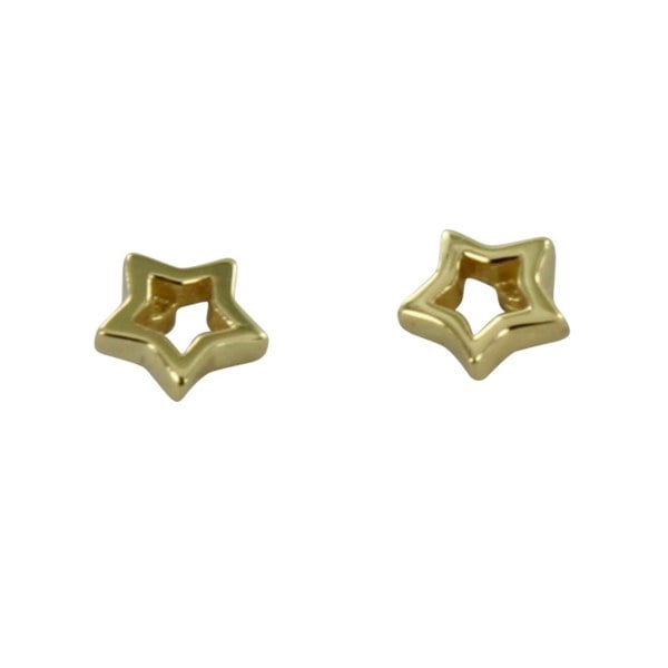 Sterling Silver Mini Open Star Stud Earrings - Reeves & Reeves