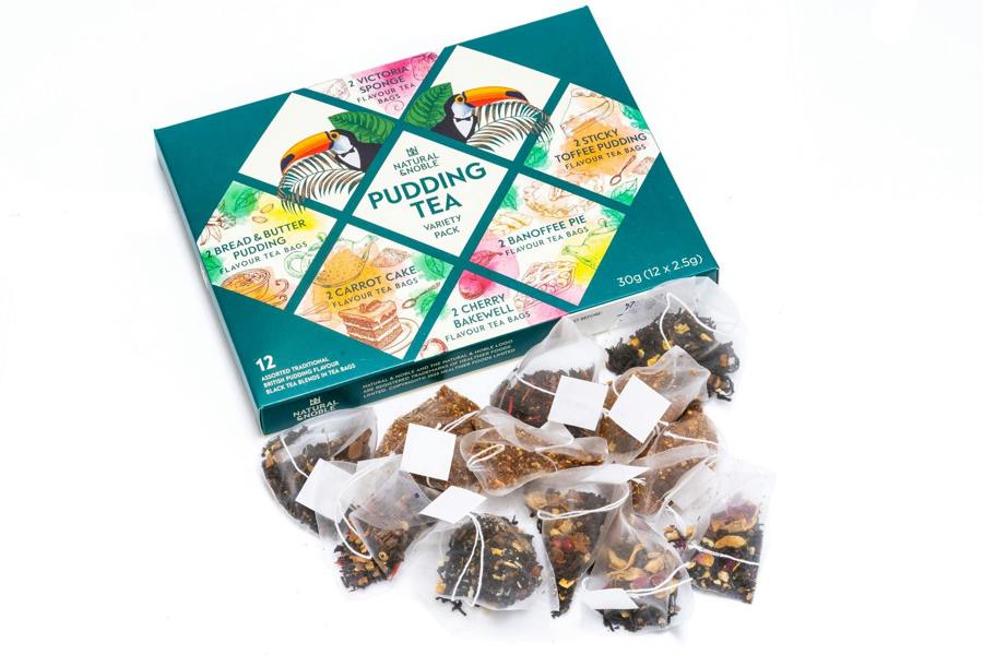 Natural & Noble Pudding Tea Box With Assorted Loose Pudding Tea Bags