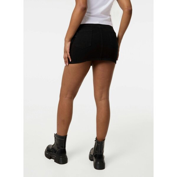 Pink Vanilla Diamante Bow Denim Mini Skirt