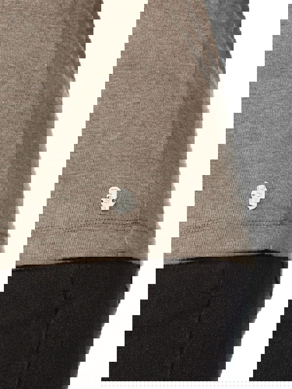 PennyPlain Latte Marl High Neck Top