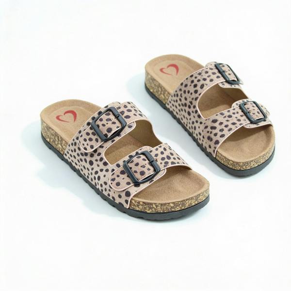 Heavenly Feet HARMONY2 PRINT CHEETAH Sandals Mules   in  Multicoloured