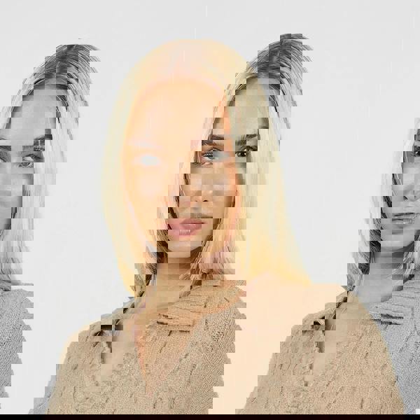 Brave Soul Beige Collared Cable Knit Jumper - Beige Image 4