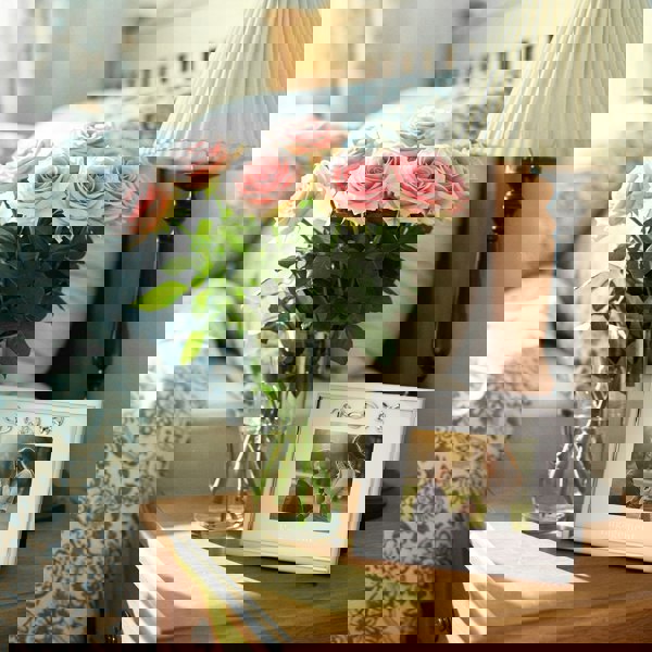 Modern Engagement 4x6 Photo Frame in Nickel Plating with Double Rings Image 5