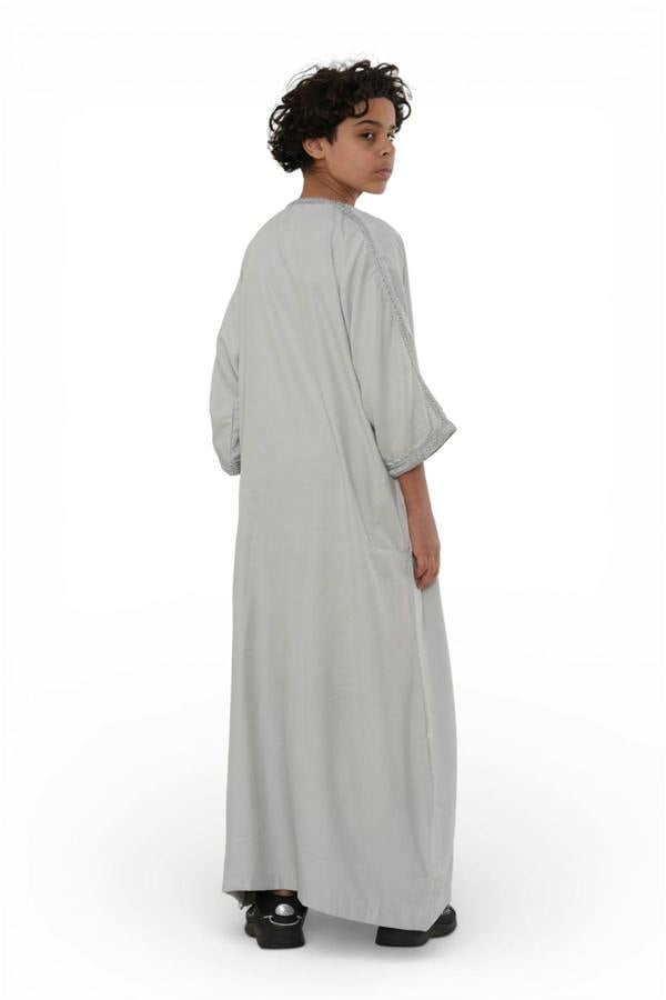 Infinity Leather Kids Boys Moroccan Thobe Robe Eid Djellaba Gandoura Jubba- K-HM65
