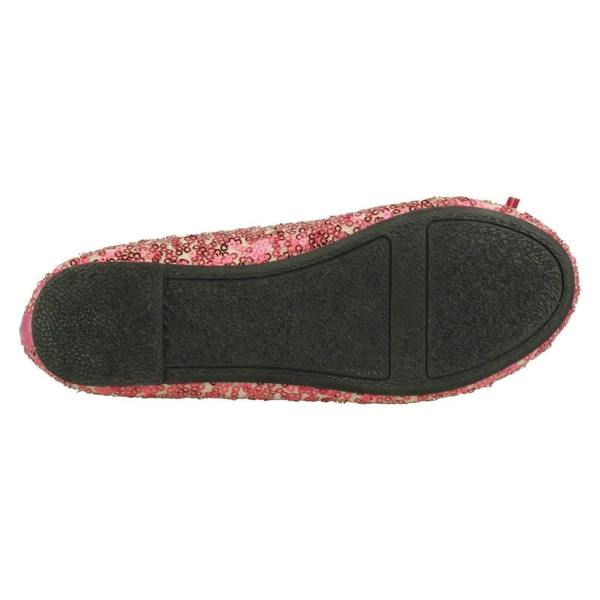 Spot On Girls Spot On Flat Bow Trim Sequined Ballerina