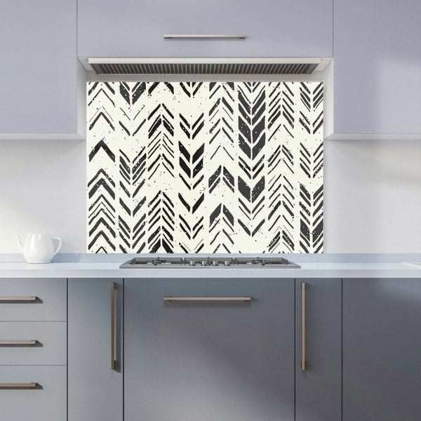 Warren Reed - Designer Hand Drawn Chevron Pattern Kitchen Splashback