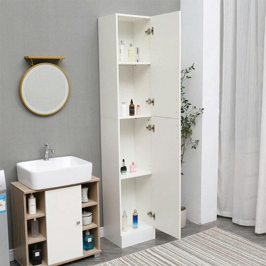 Havendro Bathroom High Tier Cabinet Storage Cupboard Tall Furniture
