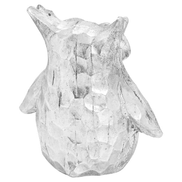 Hill Interiors Olive Ceramic Owl Ornament - Silver - 