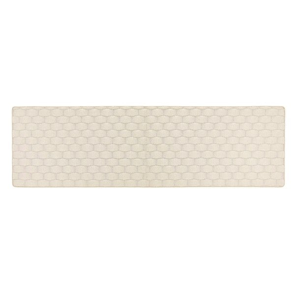 My Mat Sculptured Washable Basket Weave Ivory