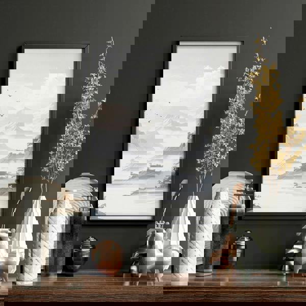 Modern Pictures For Living Room | Set of 3 Asian Inspired Wall art Prints