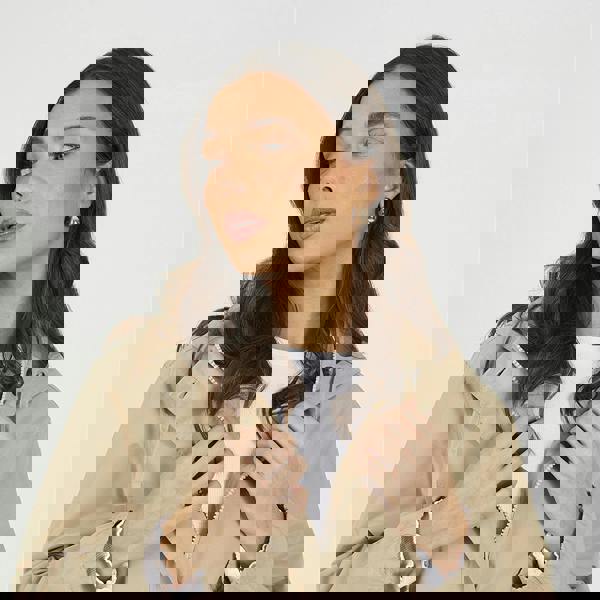 Brave Soul Stone Lightweight Parka Style Hooded Jacket - Stone Image 4