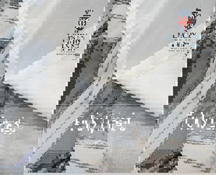 Luxury Living Luxury Diamond Jacquard Metallic Fully Lined Ring Top Curtains