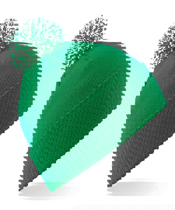 Beechfield Unisex Beechfield Snowstar Rib Knit Acrylic Pom Beanie {BC450}