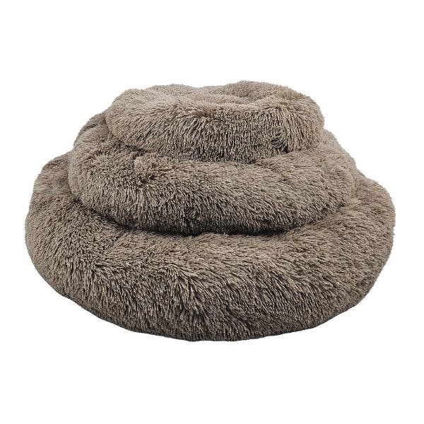 HugglePets Anti-Anxiety Donut Dog Bed - Oatmeal