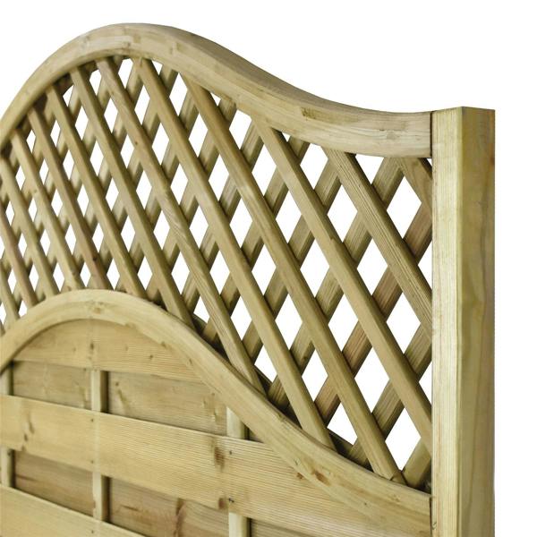 Snowdon Timber Omega Lattice Top Fence Panel (W) 1.8m (H) 1.8m