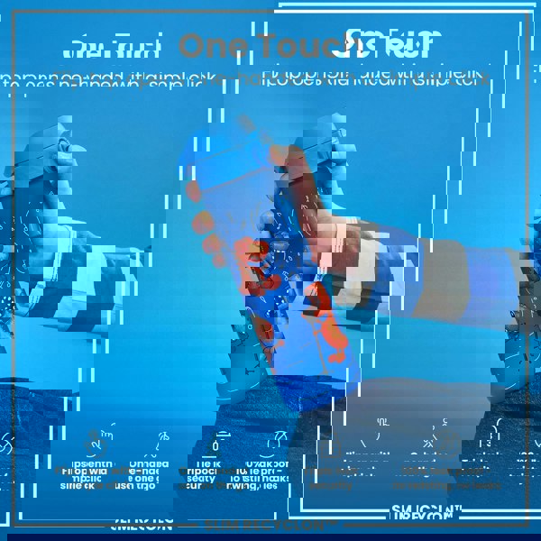 ION8 Leak Proof Slim Water Bottle, Recyclon, Dino Band, 500ml (18oz)