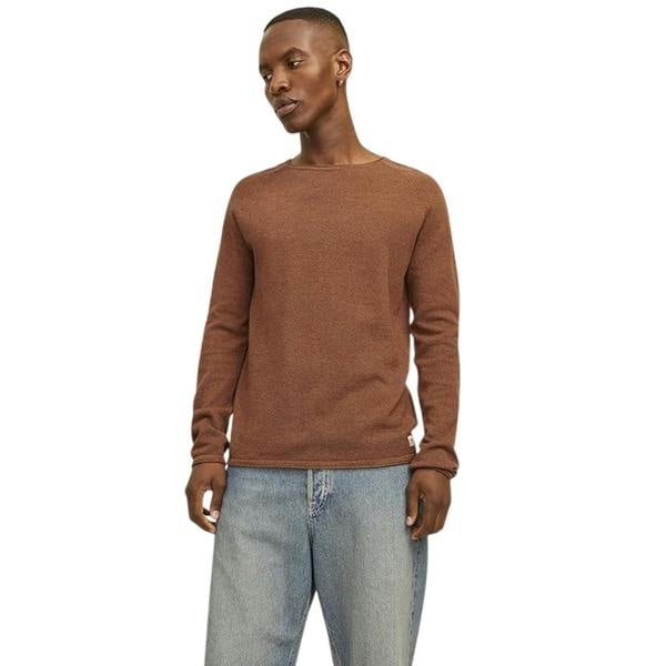 Jack And Jones Mens Textured Regular Raglan Jumper - Mocha Bisque - 