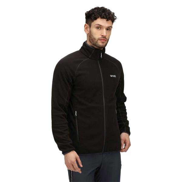 Regatta Mens Hadfield Full Zip Fleece Jacket - Black - 