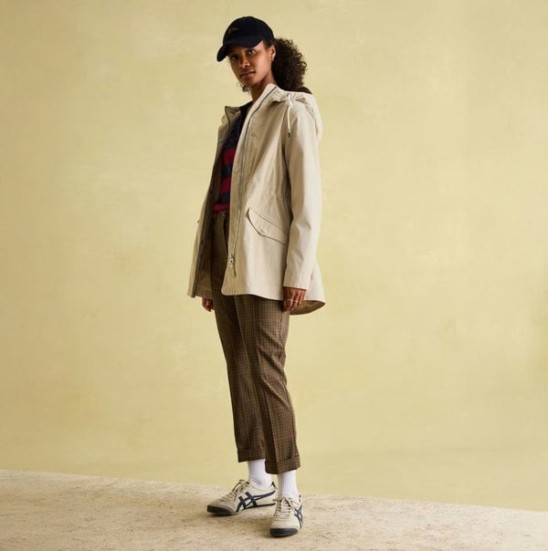 Joules Joules PORTWELL Womens Hooded Raincoat Beige