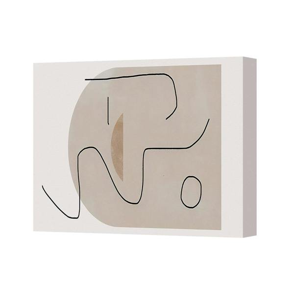 Benjamin Tate Design Abstract Line Art On Beige Canvas Wall Decor CANVAS 2458