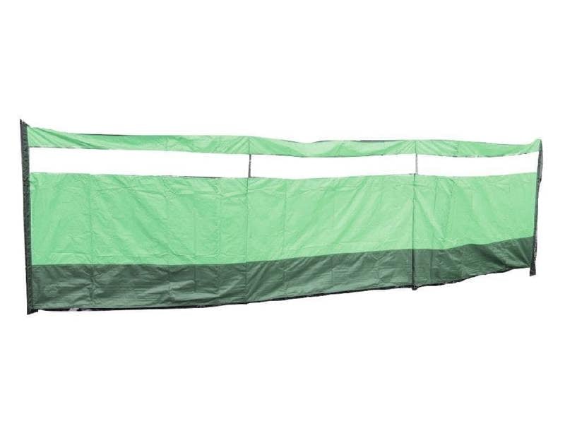 Heavy Duty Camping Windbreak 4 Pole with Window Green (5M x 1.4M Caravan Tent Windbreaker)