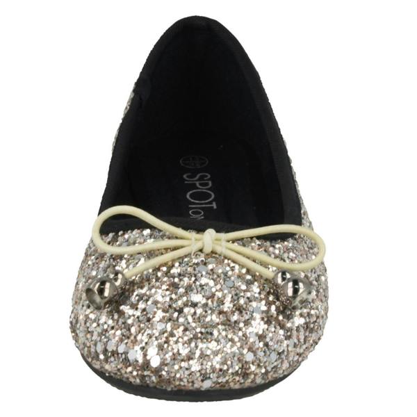 Spot On Girls Spot On Flat Glitter Ballerinas