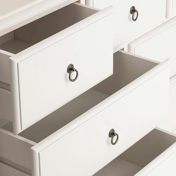 Statement Furniture Romance Large 3 Over 4 Chest of Drawers, Assembled Wide Bedroom Storage