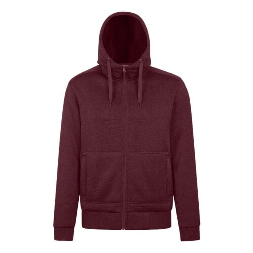 Mountain Warehouse Mens Nevis II Faux Fur Hoodie - Burgundy - Burgundy - 100% Polyester