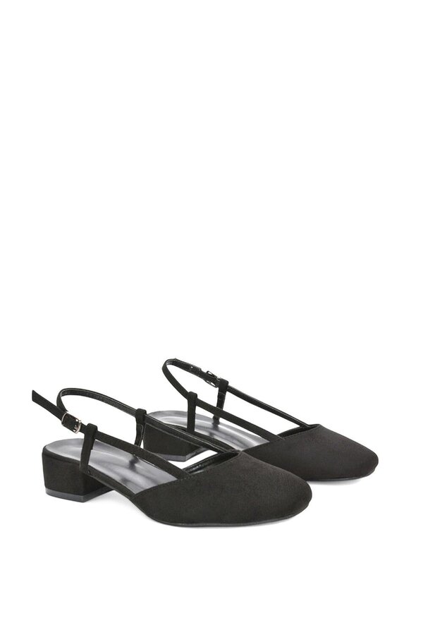 XY LONDON Slingback Court Shoes With Low Block Heel
