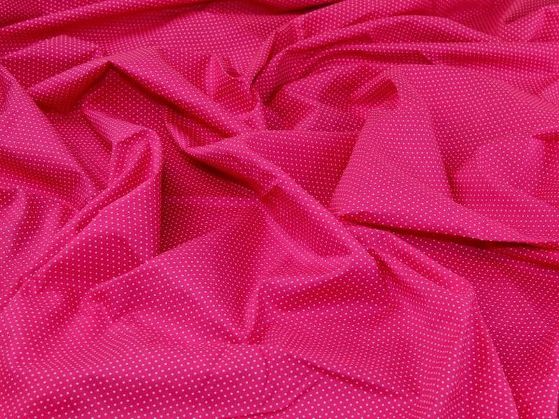 Minerva Core Range Deadstock 100% Cotton Poplin Fabric - Spots Design Dressmaking Fabric, 142.5 cm / 57" Wide - per metre