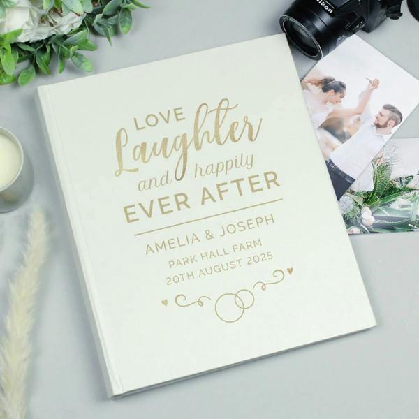 Personalised 'Happily Ever After' Photo Album - lifestyle shot