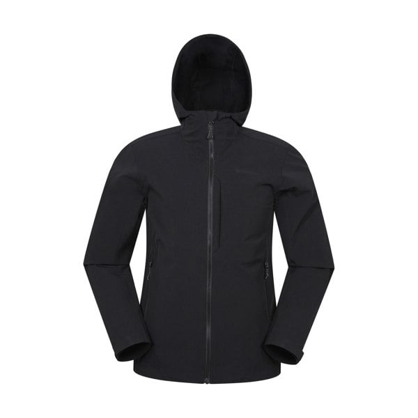 Mountain Warehouse Mens Retreat Packable Soft Shell Jacket - Black