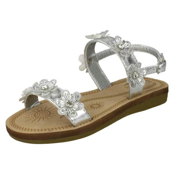 Spot On Girls Spot On Slingback Flowery Sandals