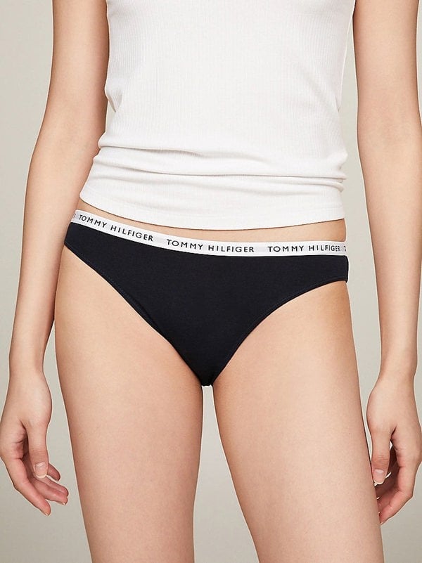 Tommy Hilfiger BIKINI 3 Pack Womens Briefs Desert Sky/White/Primary Red
