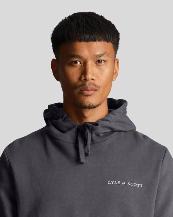 Lyle & Scott Embroidered Hoodie - Gunmetal Grey