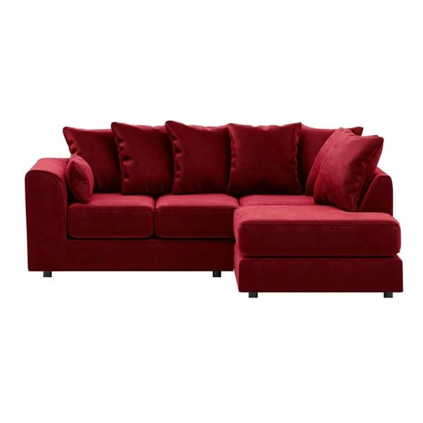 Furnishings For Less Brooklyn Full Foam Plush Velvet Corner Sofa