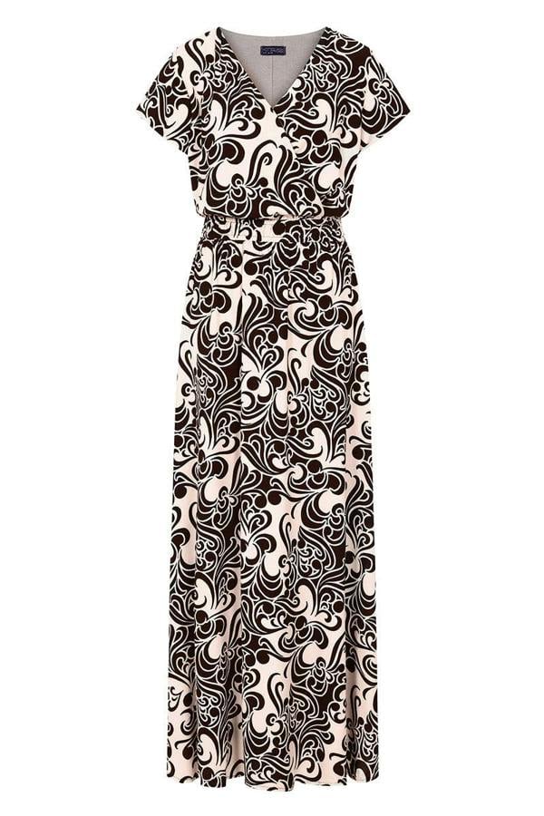 HotSquash Mock Wrap Chiffon Maxi Dress