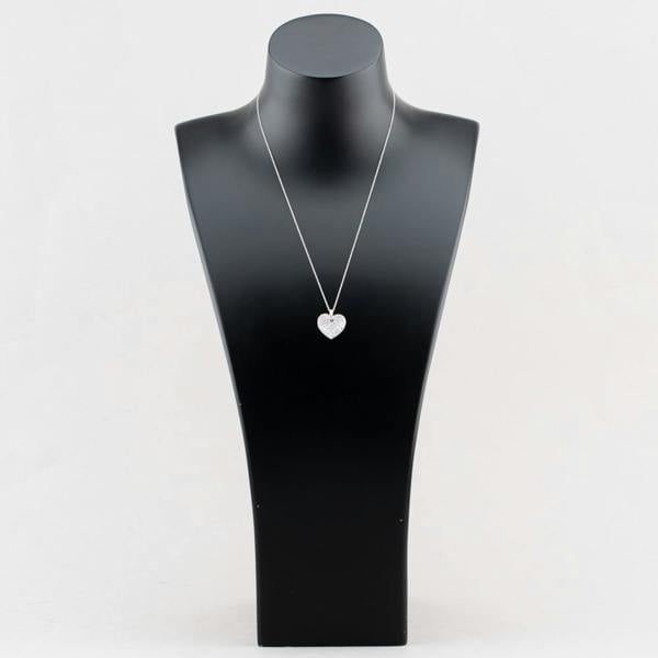 T. H. Baker 9ct White Gold Certified 1.00ct Lab Grown Diamond Heart Pendant Necklace LGP45515-100 (WG)