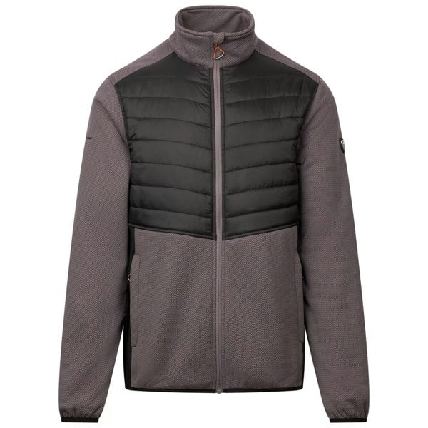 Trespass Mens Hanlonton Fleece AT200 Hybrid Jacket - Mid Grey