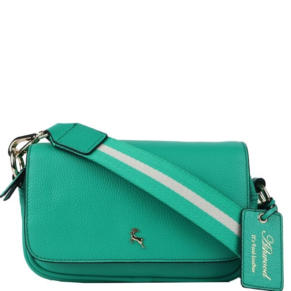 Ashwood 'Eleganza Milano' Real Leather Flapover Crossbody Bag: 64295