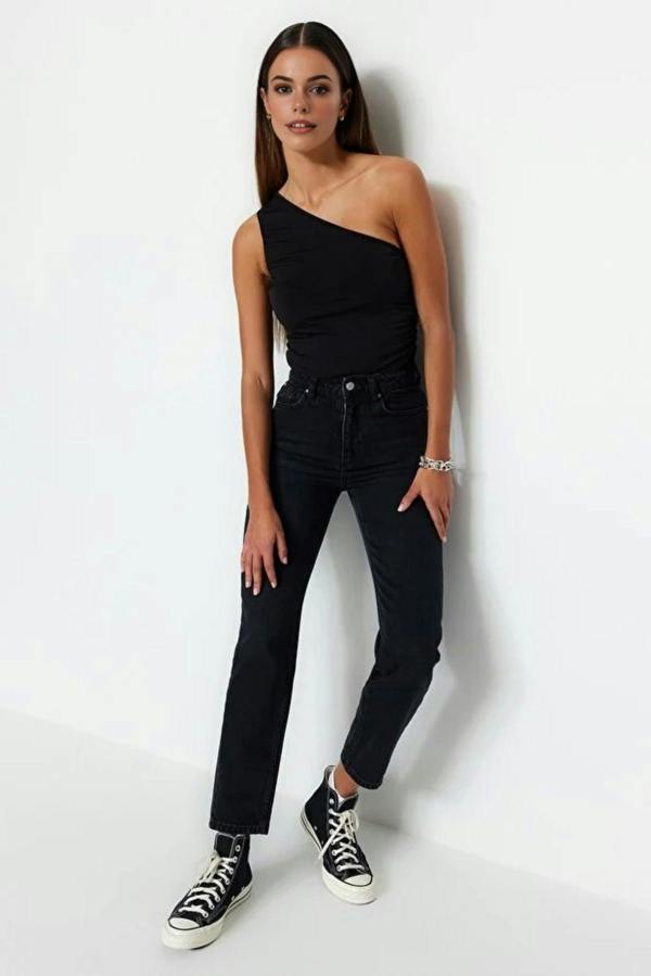 WOVCOR High Waist Mom Jeans