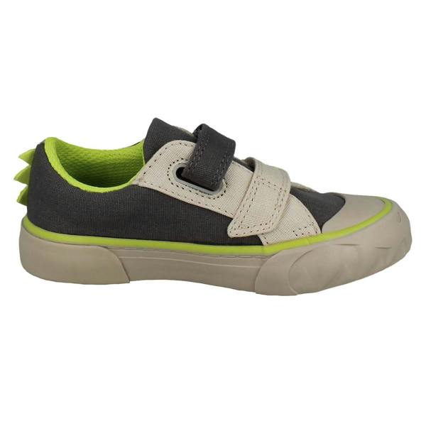 Clarks Boys Clarks Dinosaur Canvas Shoes Foxing Stomp
