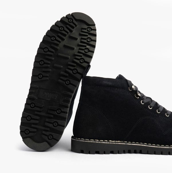 Popps 1961 MOD Mens Suede Boots Navy