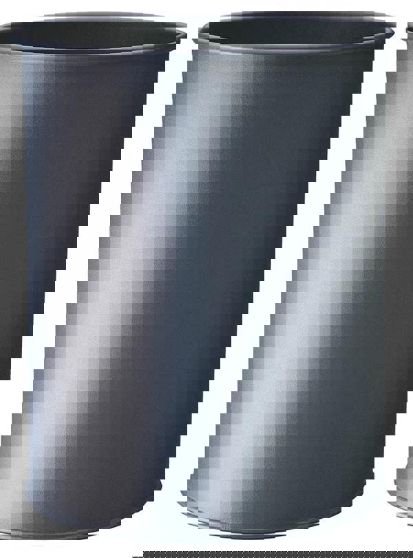 Durable Metal Round Waste Bin | Scratch Resistant Steel | 15L | Charcoal Grey