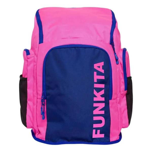Funkita Tidal Blast Space Case backpack in pink and navy