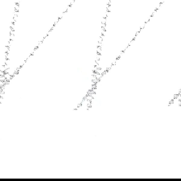 Say It With Dainty CZ Block Initial Necklace - Sterling Silver