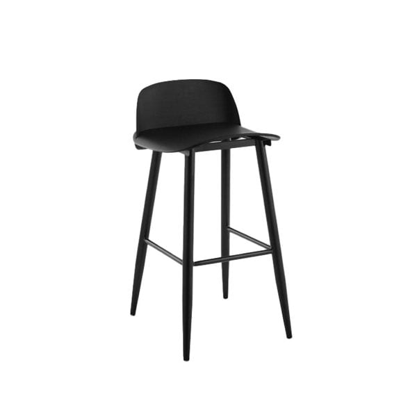 Yves Nordic Bar Stool, Woonden Leg-Ritconcept-Rit Concept