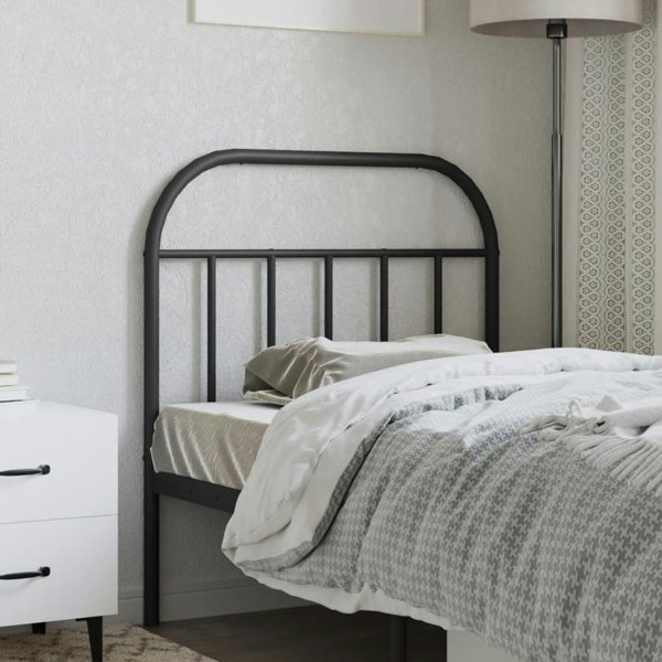 Berkfield Metal Headboard Black 90 cm